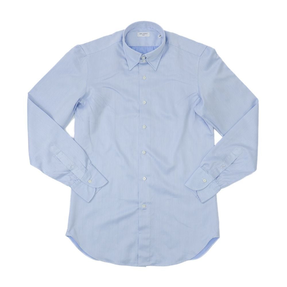 美品 リングヂャケット ナポリ シャツ 38 ライトブルー シャドーストライプ RING JACKET Napoli タブカラーシャツ【ブルー/ストライプ】 | RING