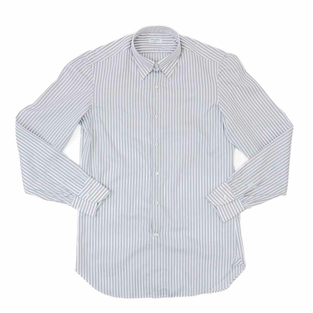 RING JACKET Napoli タブカラーシャツ【ブルー/ストライプ】 | RING