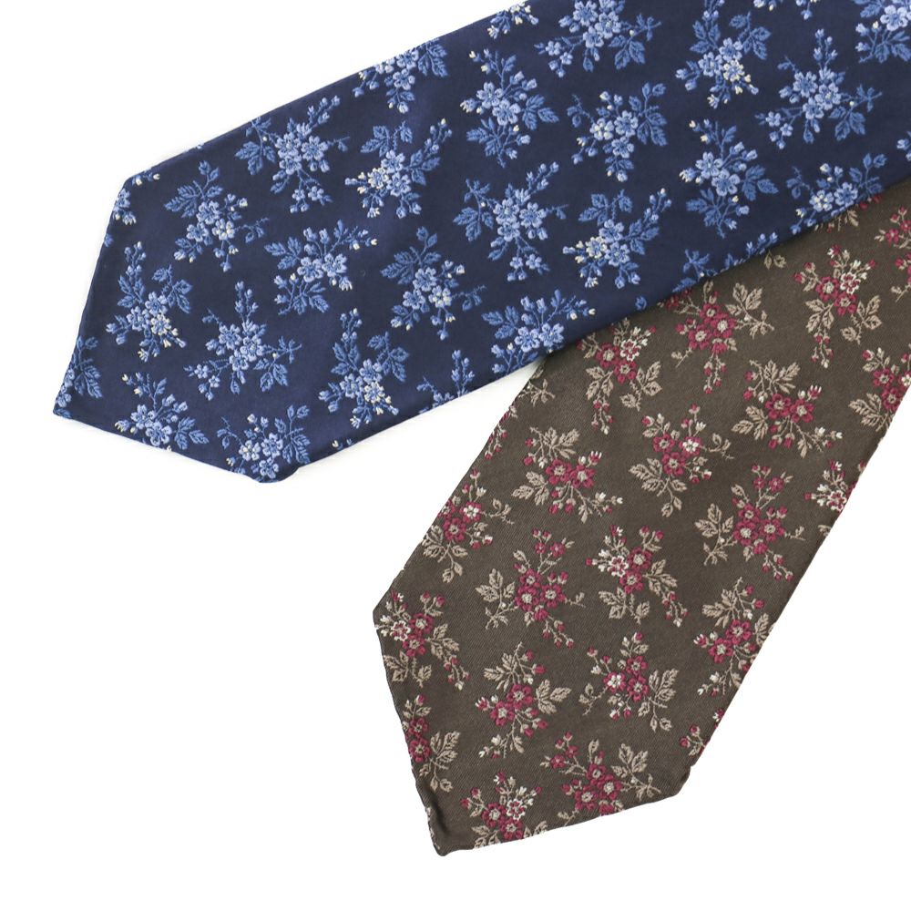 TIE YOUR TIE タイユアタイ ジャガードタイ SETTEPIEGHE 【ブラウン