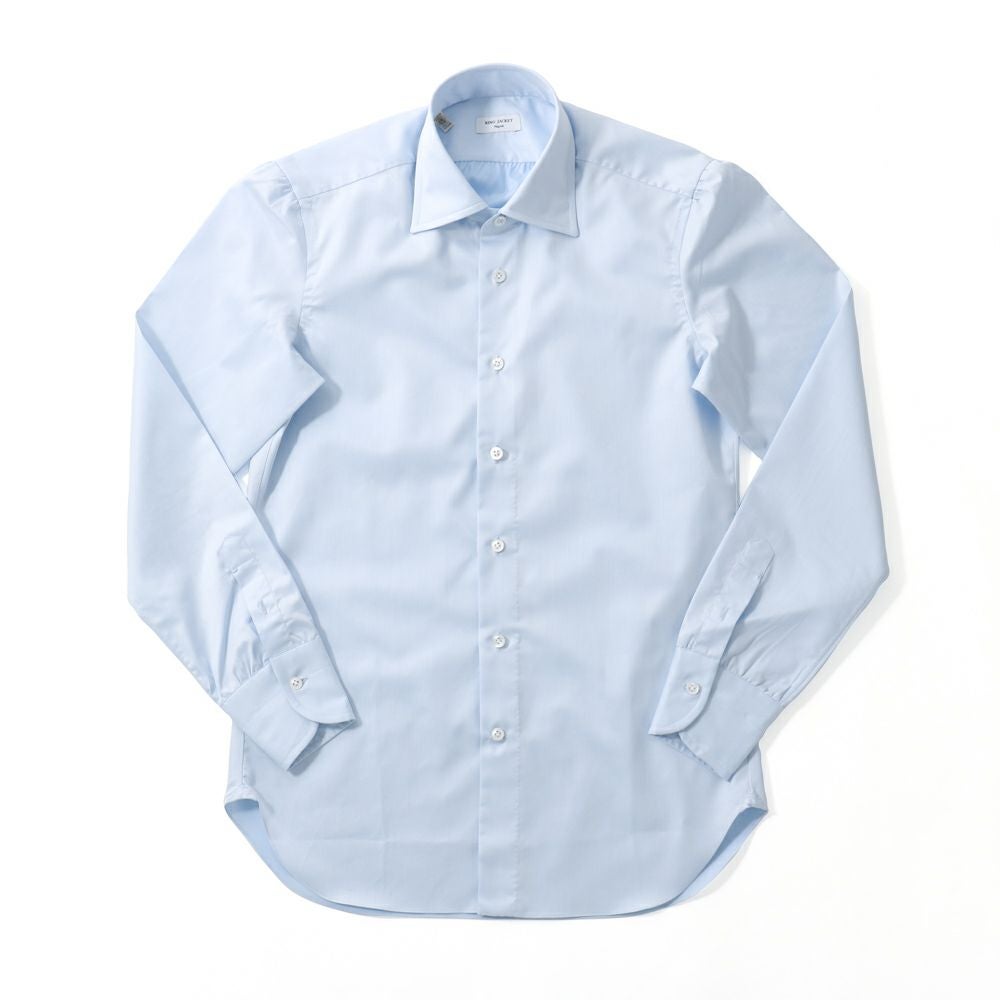 RING JACKET 水色 ワイシャツ RING JACKET Napoli レギュラーカラーシャツ ブルー無地 | RING JACKET