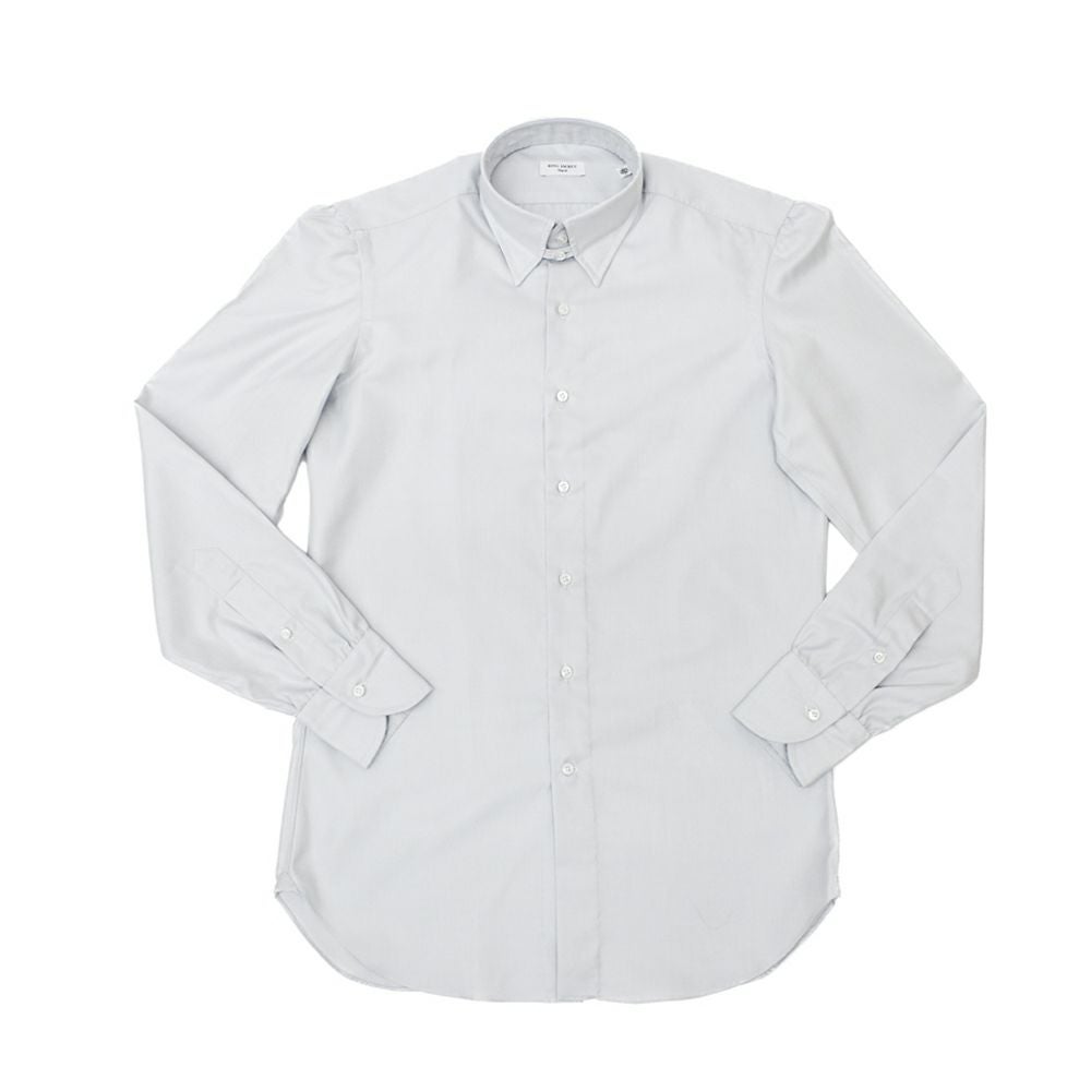 RING JACKET Napoli レギュラーカラーシャツ ブルー無地 | RING JACKET