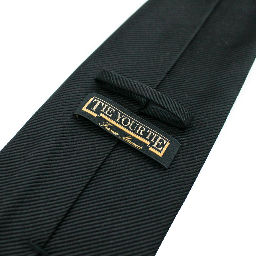 TIE YOUR TIEタイユアタイ　ネクタイ　ストライプ　タグ付き　黒 TIE YOUR TIE タイユアタイ スフォデラータ シルクコットンタイ | RING