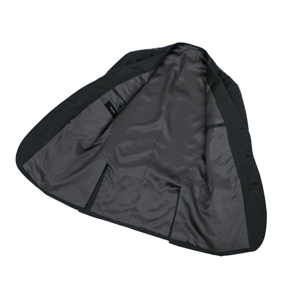 スーパーエクストラファインメリノウール チャコールグレースーツ