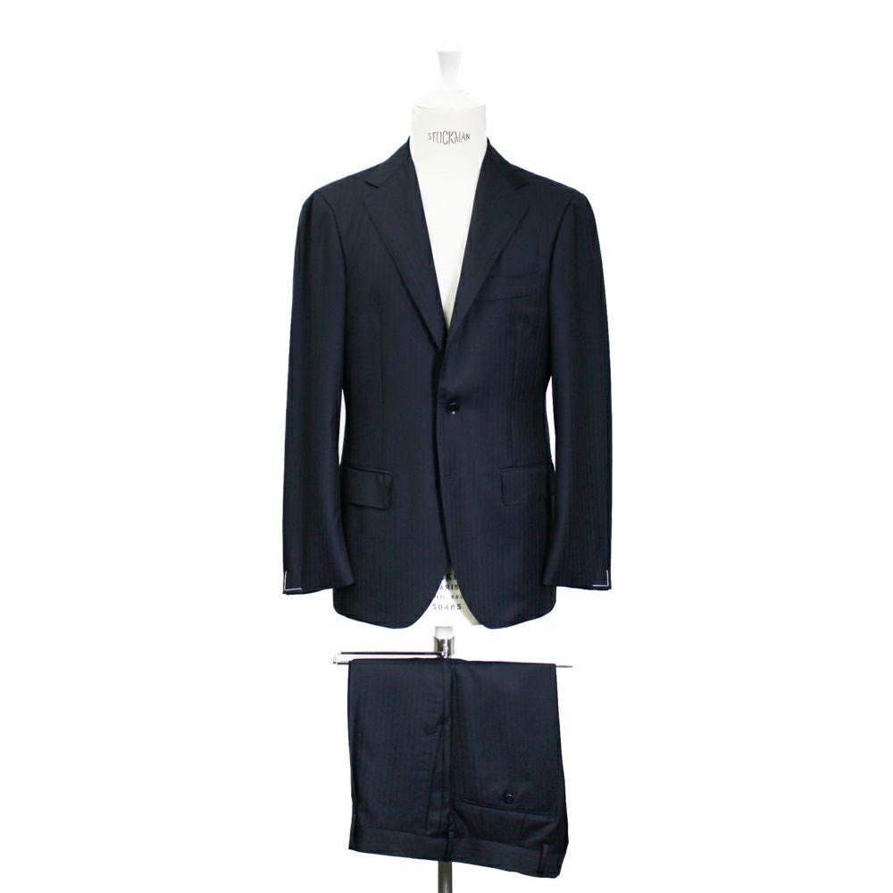 スーパー 110'sヘリンボーン ネイビースーツ | RING JACKET MEISTER
