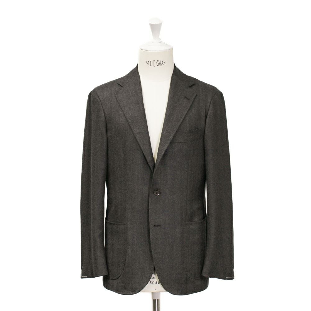 ウール＆カシミヤ ヘリンボン ブラウンジャケット No-300 | RING