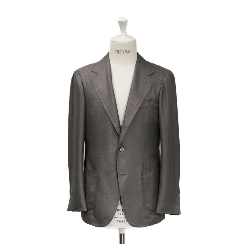 カシミヤ×シルク グレージュジャケットNo-316 | RING JACKET MEISTER 