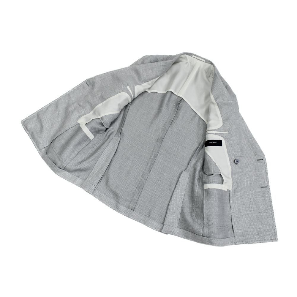カシミヤ×シルク×リネン ライトグレージャケット No-296 | RING JACKET