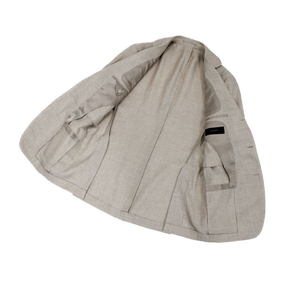 SUPER160's Wool×Linen ベージュジャケット No-308 | RING JACKET