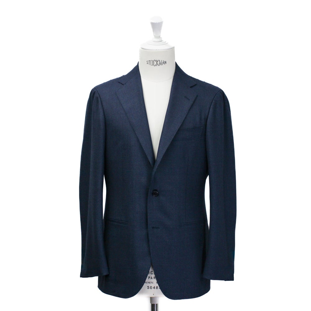 RING JACKET ネイビーシャドウチェックスーツ 44 ラルディーニ シャドーグレンチェック ネイビースーツ NO.253EH/S-172H | RING
