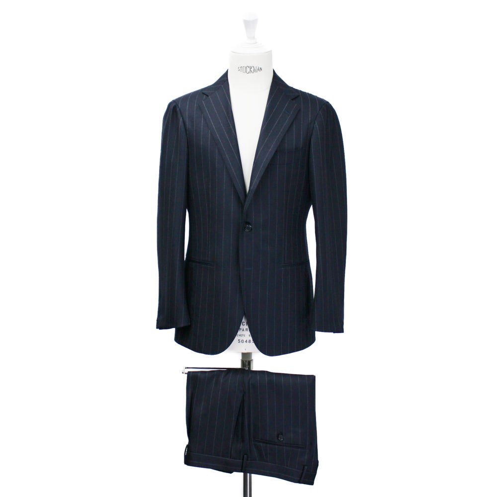 RING JACKET スーツ ネイビー シャドーストライプ 44 シャドーチェック ネイビースーツ No-253 S-172 | RING JACKET MEISTER