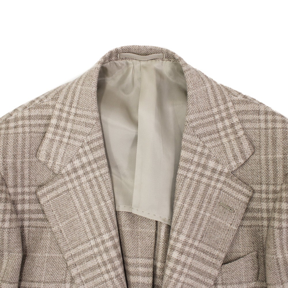 無染色カシミヤ チェック ベージュジャケット NO.316FH | RING JACKET
