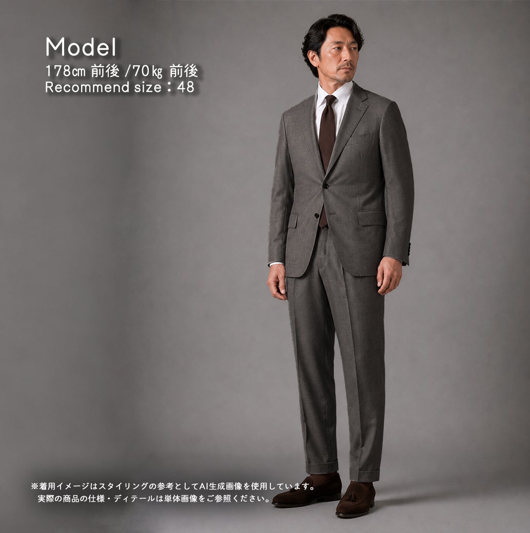 スーパー110's グレージュスーツ NO.301A/S-186 | RING JACKET MEISTER