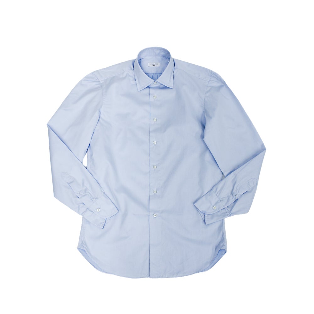 RING JACKET Napoli レギュラーカラーシャツ ブルー無地 | RING JACKET